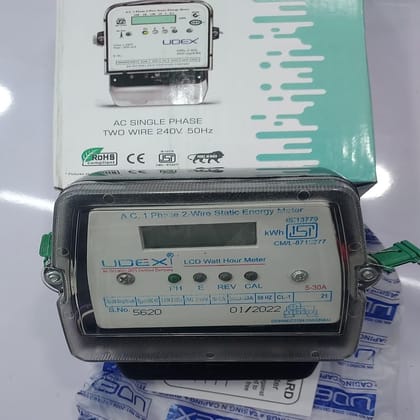 UDEX ELECTRONIC LCD METER 5-30A 240V. AC SINGLE PHASE