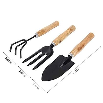 Garden Wooden Tool Set Trowel, Hand Fork & Hand Rake for Gardening Garden Tool Kit (3 Tools) Garden Wooden Tool Set Trowel, Hand Fork & Hand Rake for Gardening Garden Tool Kit (3 Tools)