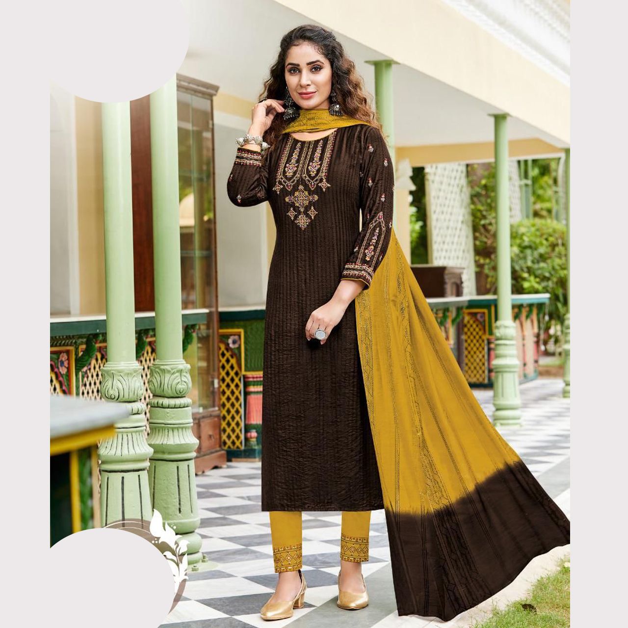 TALK BY FASHION Women Viscose Silk Kurta Sets with Trousers & Dupatta