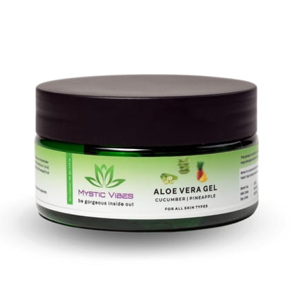 Mystic Vibes Aloe Vera Gel, with Aloe Vera, Pineapple, and Cucumber for Skin and Hair - 100 gm…