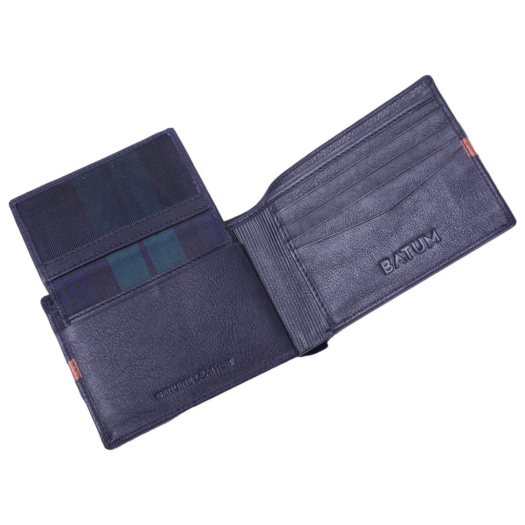 BATUM Galaxy Leather Wallets for Men Blue
