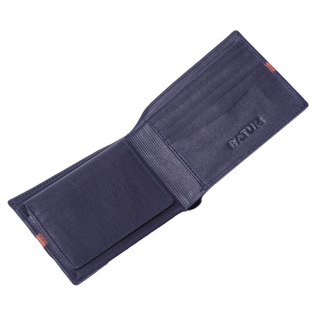 BATUM Galaxy Leather Wallets for Men Blue