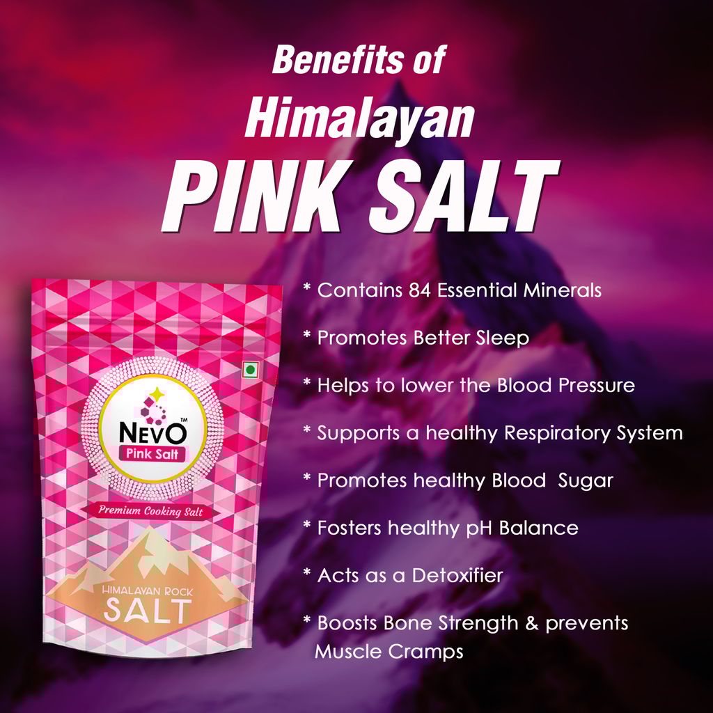 Nevo Pink Salt - Himalayan Rock Salt (Free Flow) - 100% Natural