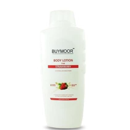 BUYMOOR Strawberry Deep Nourishing Skin Brightening Body Lotion Men & Women 650 ML.