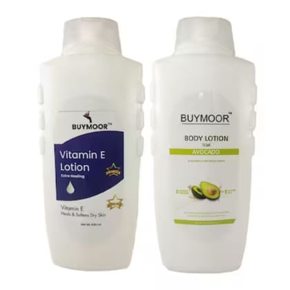 BUYMOOR Avocado and Vitamin E Deep Nourishing Skin Brightening Body Lotion Men & Women 1300 ML(Pack Of 2).