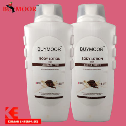 BUYMOOR Coco Butter Deep Nourishing Skin Brightening Body Lotion Men & Women 650 ML Pack of 2..