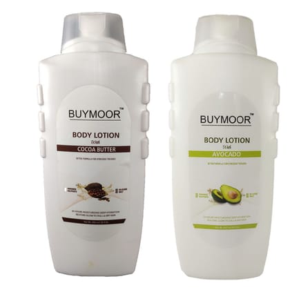 BUYMOOR Cocoa Butter & Avocado Deep Nourishing Skin Brightening Body Lotion Men & Women 1300 ML(Pack Of 2).