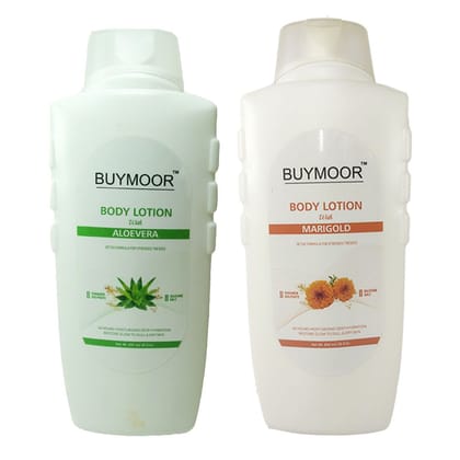 BUYMOOR Aleovera & Marigold Deep Nourishing Skin Brightening Body Lotion Men & Women 1300 ML(Pack Of 2).