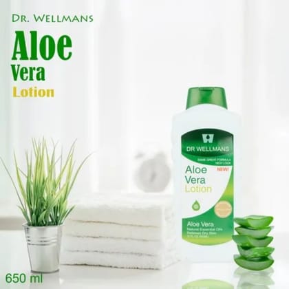 DR WELLMANS Aloevera Body Lotion For Men & Women - 650 ML