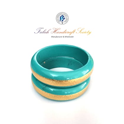 FHS traditional Rajasthani Handmade Round Shape Lac Bangles - Sky Blue FHS traditional Rajasthani Handmade Round Shape Lac Bangles - Sky Blue
