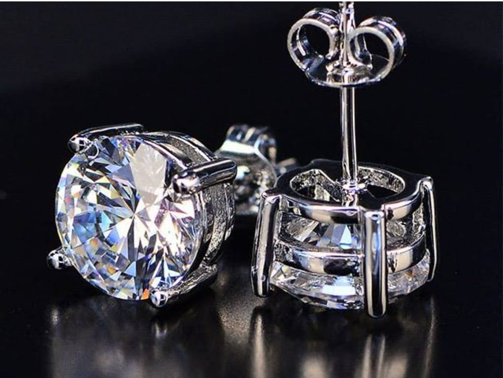 Trendy Fashion  Diamond Studded Stainless Steel Stud Earrings for Men and Boys & Girls(1 Piece) - Earrings | Buy online on ZillyBuy