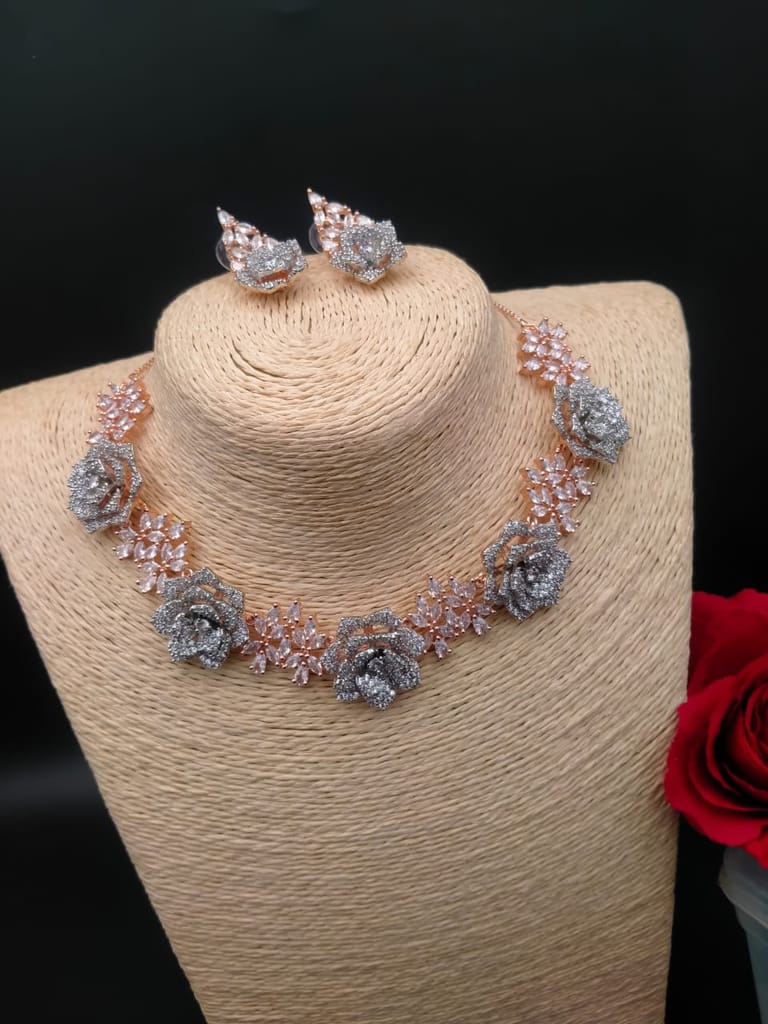 American Diamond Necklace & Earings Set For Women - Jewellery Sets | Buy online on ZillyBuy