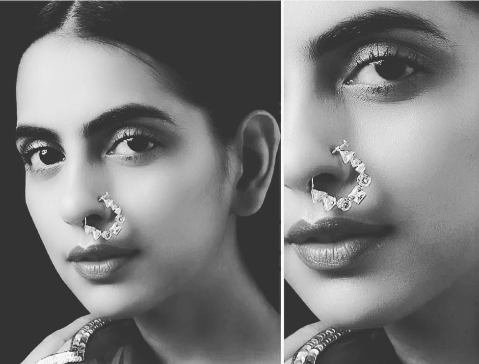 White Flower Nose Ring | Sheetal Zaveri by Vithaldas
