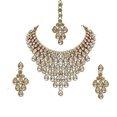 Nakoda Art Jewellery Elegant Stone Necklace Set for Girls & Women - Jewellery Sets | Buy online on ZillyBuy