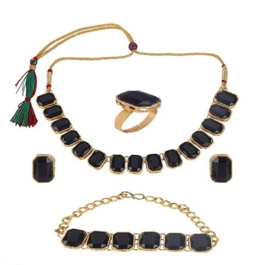 Black Square Jewellery Combo Set - Jewellery Sets | Buy online on ZillyBuy