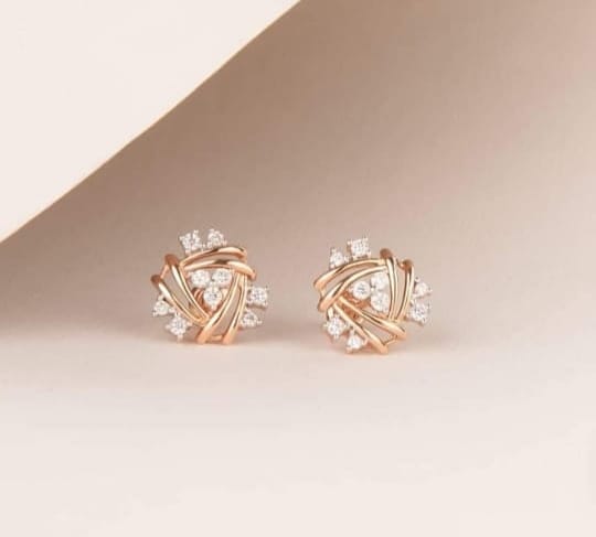 Gold plated American diamond earrings - Earrings | Buy online on ZillyBuy