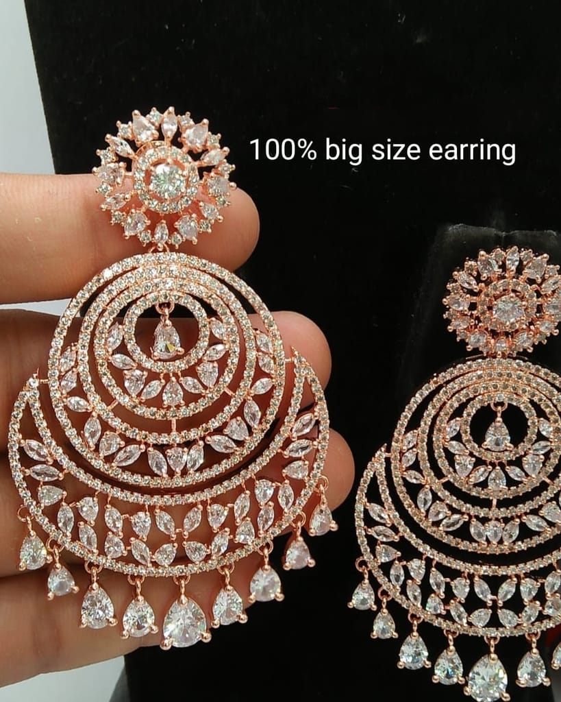 Big size chandbali Rose Gold plated women's and girls look like first choice - Bangles & Bracelets | Buy online on ZillyBuy