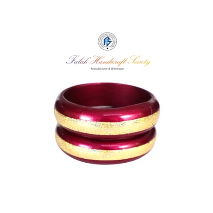 FHS traditional Rajasthani Handmade Round Shape Lac Bangles - Maroon FHS traditional Rajasthani Handmade Round Shape Lac Bangles - Maroon