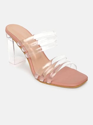 TRANSPARENT HIGH-HEEL SANDALS - Light beige | ZARA India