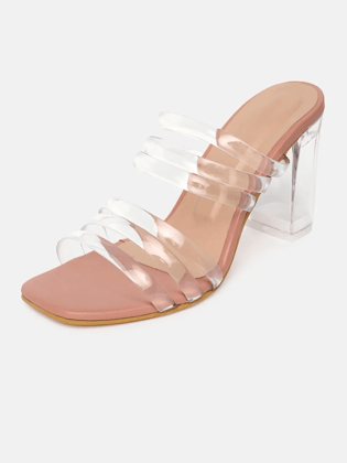 STYLZINDIA Block and Fancy heel for women's - Pink