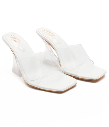 STYLZINDIA Women's Heel for Party and Casual Wear - White
