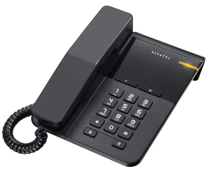 Alcatel T22 Corded landline Phone with Flashing Visual Ringer Indicator (Black)