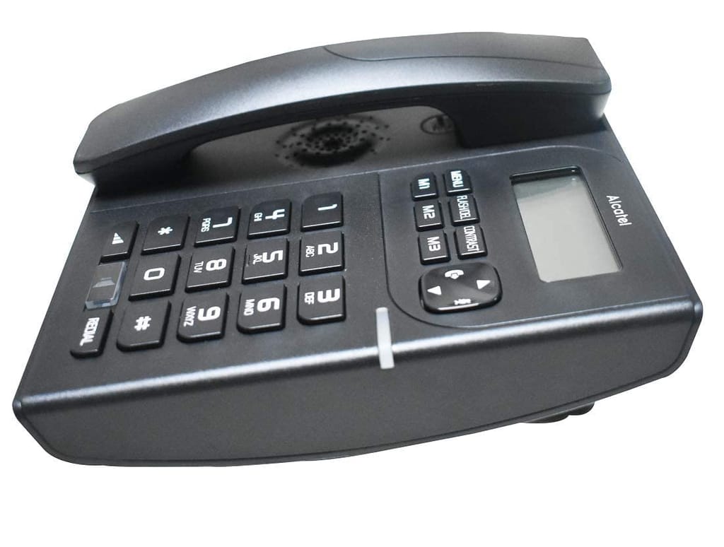 Alcatel T58 Corded Landline Phone With Display & Speaker (Black)