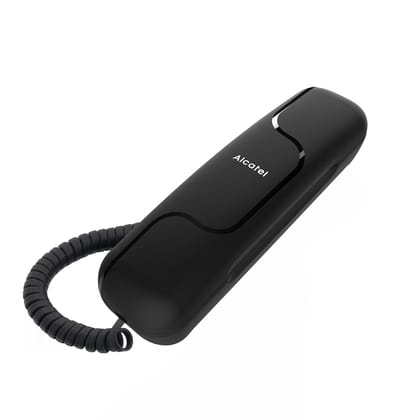 Alcatel T06 Ultra Compact Wall Mount Corded Landline Phone (Black)