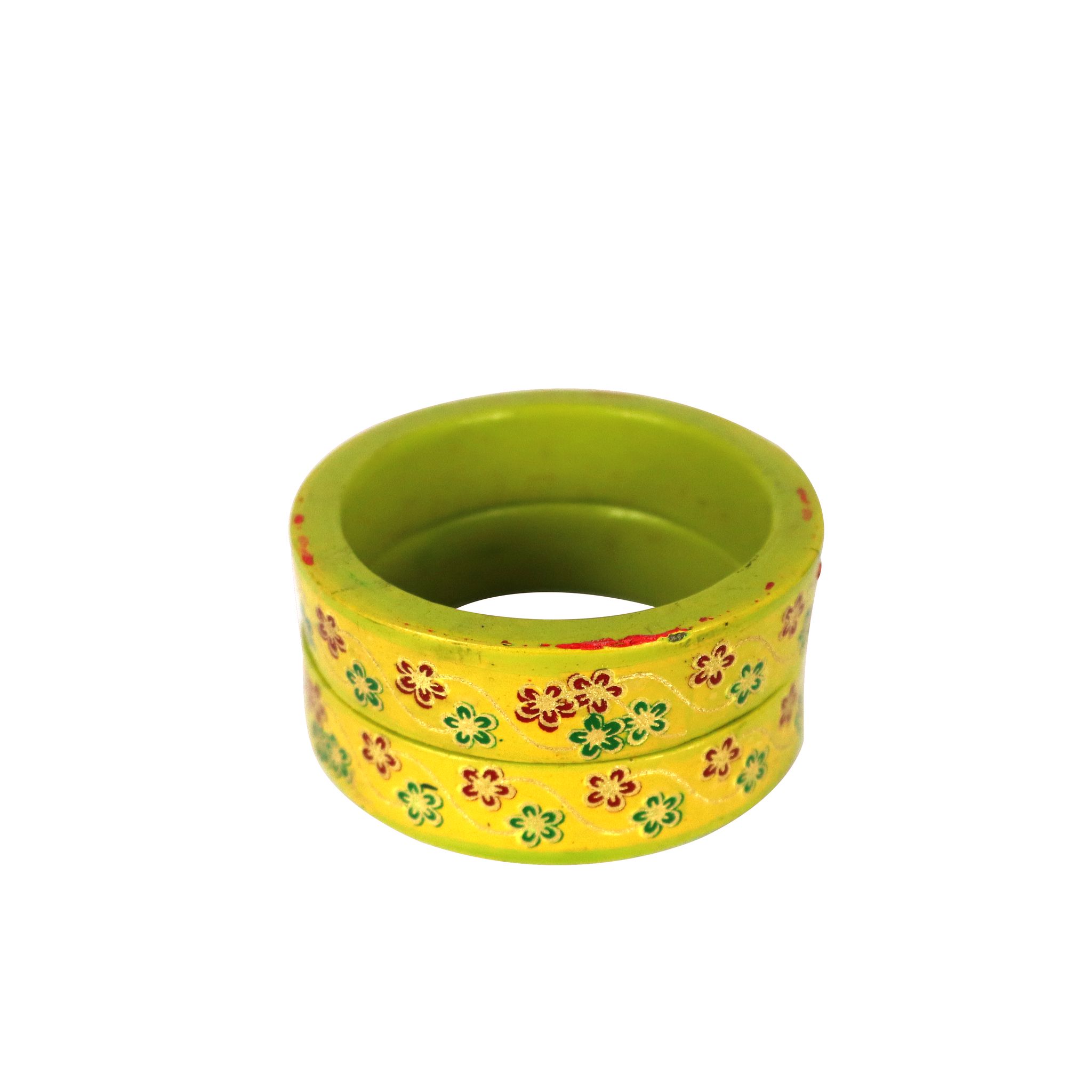 FHS Rajasthani Flowers Design- Light Green