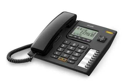 Alcatel T76 Corded Landline Phone with Caller ID and Speakerphone (Black)