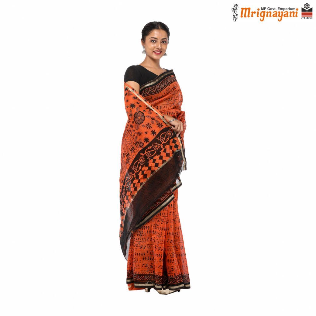 HANDLOOM CHANDERI SILK SAREE WITH BLOUSE (SKU - 1SCZ01200522 , SAREE - 1228)