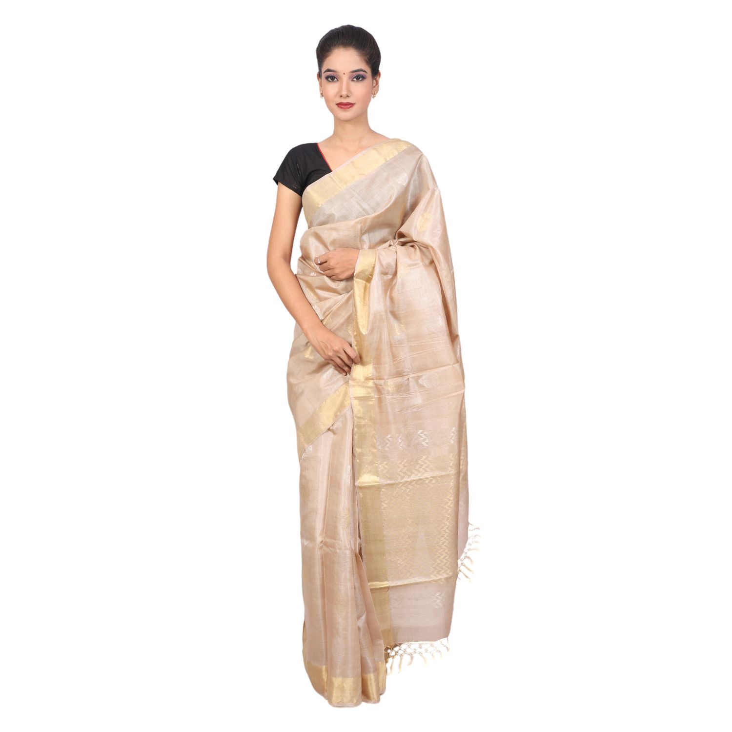 HANDLOOM KOSA SAREE WITH BLOUSE (SKU - 1ST103081220 SAREE- 158)