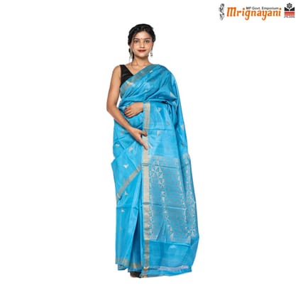HANDLOOM KOSA SILK SAREE WITH BLOUSE (SKU - 1ST105021221, SAREE-1167)