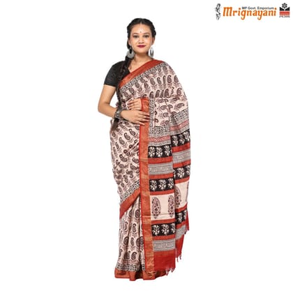 HANDLOOM KOSA SILK SAREE WITH BLOUSE (SKU - 3N0102060622, SAREE- 1293)