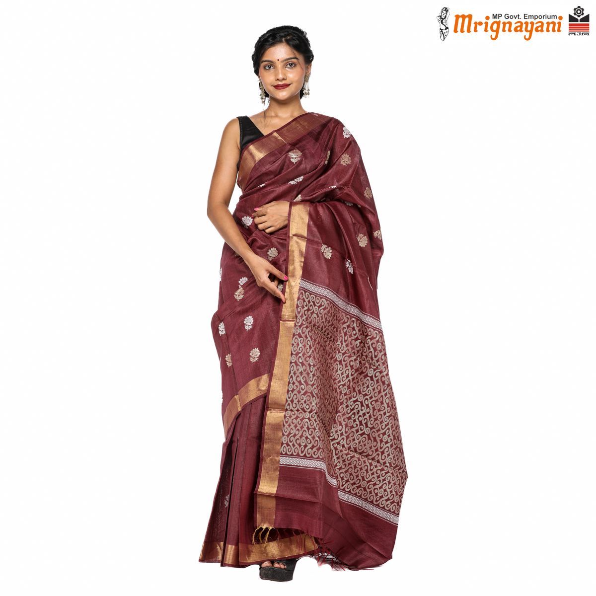 HANDLOOM KOSA SAREE WITH BLOUSE (SKU - 1ST101031221, SAREE - 1200)