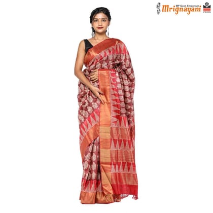 HANDLOOM KOSA SAREE WITH BLOUSE (SKU - 3H0202120622, SAREE - 1209)