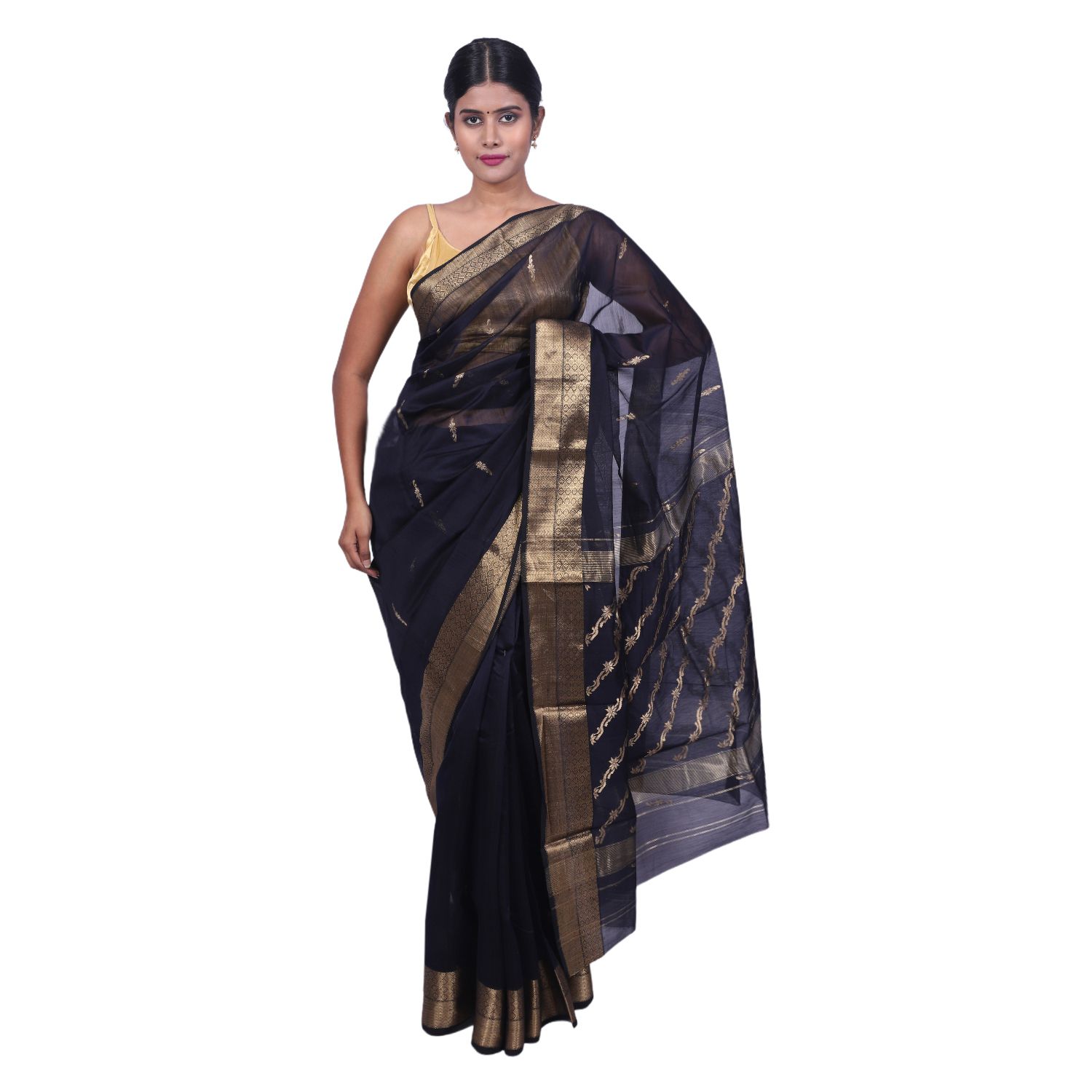 HANDLOOM MAHESHWARI TRADITIONAL SAREE WITH BLOUSE