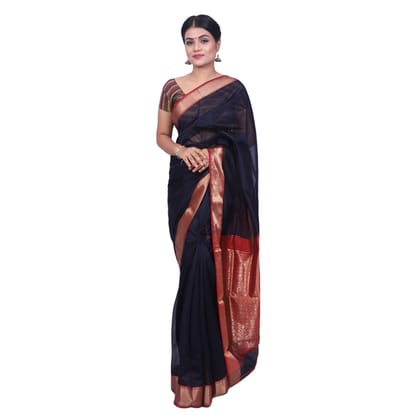 HANDLOOM MAHESHWARI TRADITIONAL SAREE WITH BLOUSE