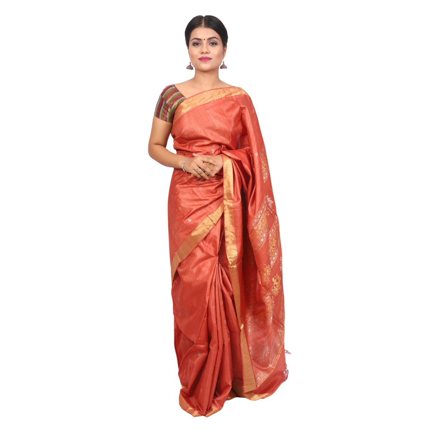 HANDLOOM KOSA SAREE WITH BLOUSE (SKU - 1ST103011221 SAREE- 260)