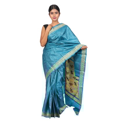 HANDLOOM KOSA SAREE WITH BLOUSE (SKU - 1ST103201220 SAREE- 261)