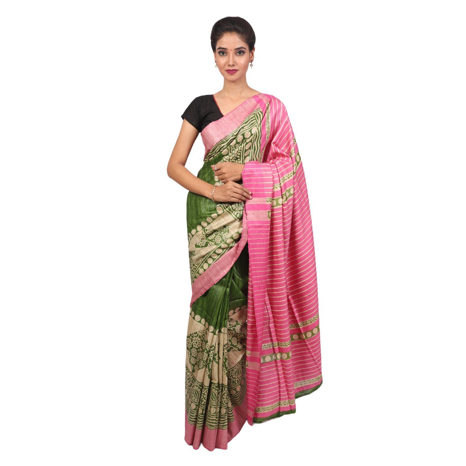 HANDLOOM KOSA SAREE WITH BLOUSE (SKU - 1ST501231220 SAREE- 259)