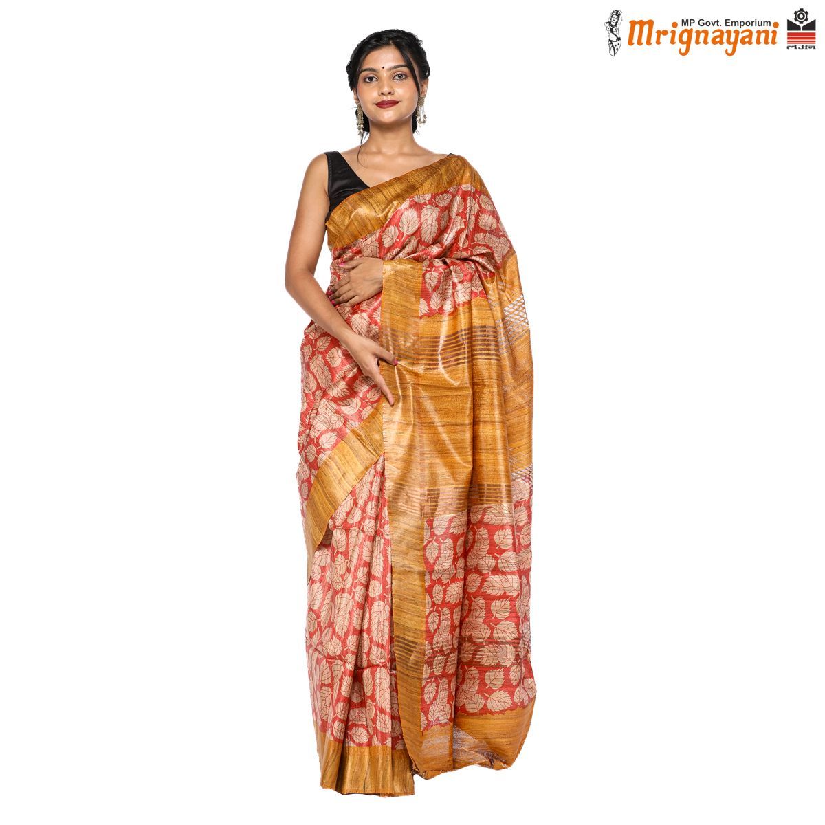 HANDLOOM KOSA SILK SAREE WITH BLOUSE (SKU - 1ST506230522, SAREE-1166)