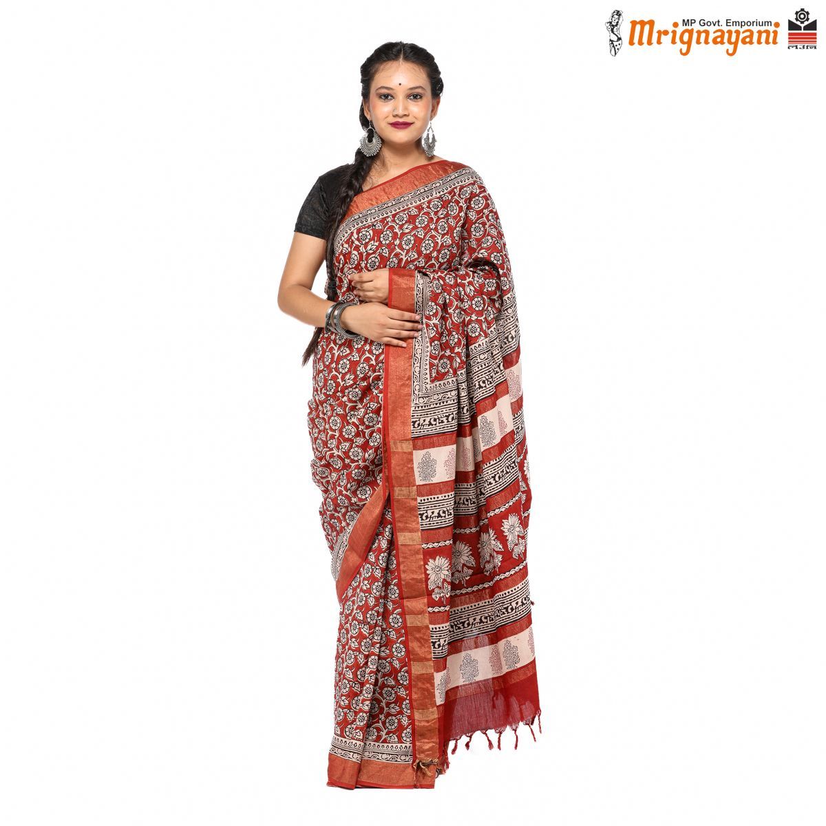 HANDLOOM KOSA SILK SAREE WITH BLOUSE (SKU - 3N0102060622, SAREE - 1289)