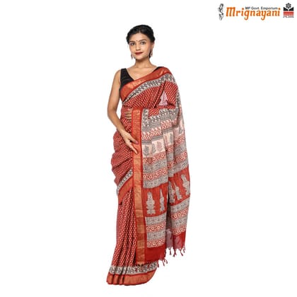 HANDLOOM KOSA SILK SAREE WITH BLOUSE (SKU - 3N0102060622 , SAREE- 1290)