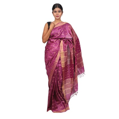 HANDLOOM KOSA SAREE WITH BLOUSE (SKU - 1ST106121120 SAREE- 243)
