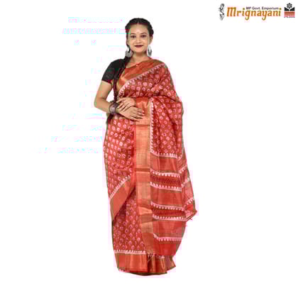 HANDLOOM KOSA SAREE WITH BLOUSE (SKU - 3H0201120622 , SAREE - 1220)