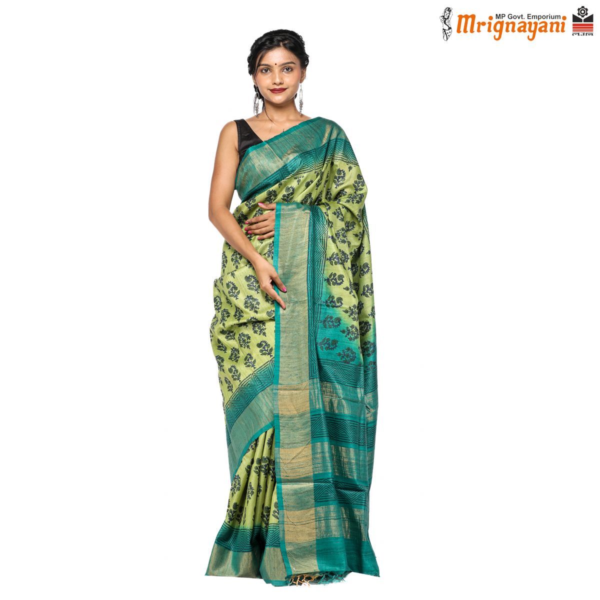 HANDLOOM KOSA SAREE WITH BLOUSE (SKU - 3H0201120622, SAREE - 1214)