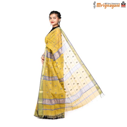 HANDLOOM MAHESHWARI SILK SAREE WITH BLOUSE (SKU - 3S0103230422, SAREE-1141)