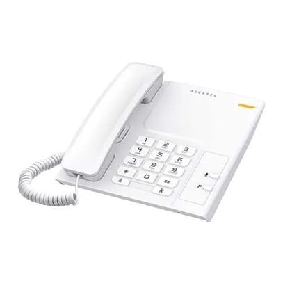 Alcatel T22 Corded landline Phone with Flashing Visual Ringer Indicator (White)