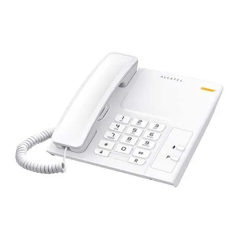 Alcatel T22 Corded landline Phone with Flashing Visual Ringer Indicator (White)